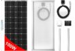 Solarmodul 100 W MONOKRISTALLIN für Wohnmobile. Kit komplett mit Zubehör für die Montage und-Regler 10 A